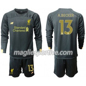 Completo Calcio Liverpool A.Becker 13 Portiere Bambino Divisa Prima 2019/2020 ML